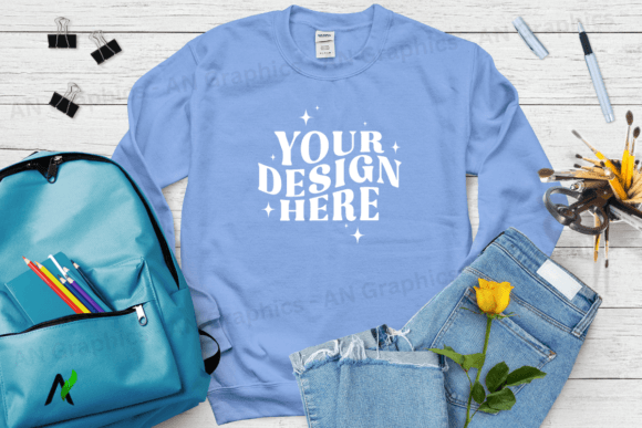 Back to School Gildan 18000 Mockup - 006