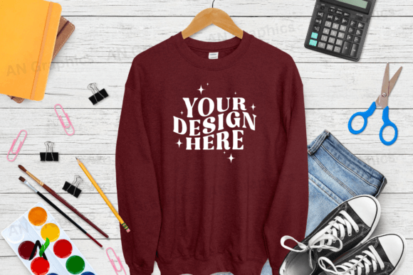 Back To School Gildan 18000 Mockup 0130