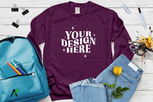 Back To School Gildan 18000 Mockup - 026