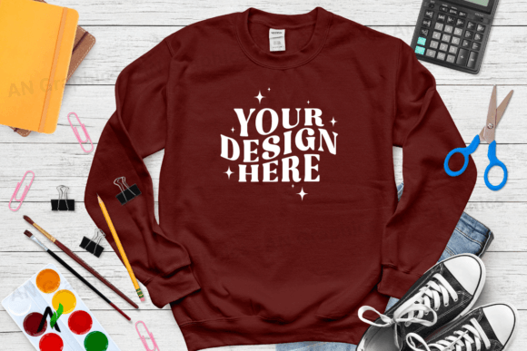Back to School Gildan 18000 Mockup - 049