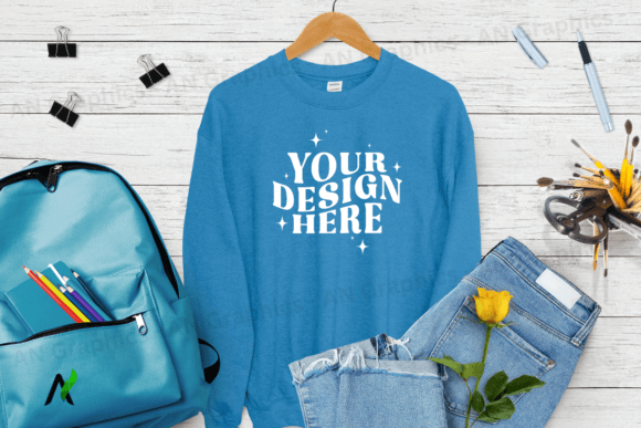 Back to School Gildan 18000 Mockup - 075: A Versatile Design Tool