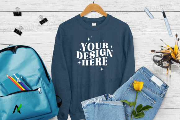 Back to School Gildan 18000 Mockup - 088