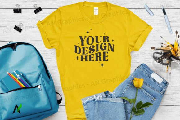 Back to School Gildan 5000 Mockup - 0157: A Versatile Tool for T-Shirt Designers